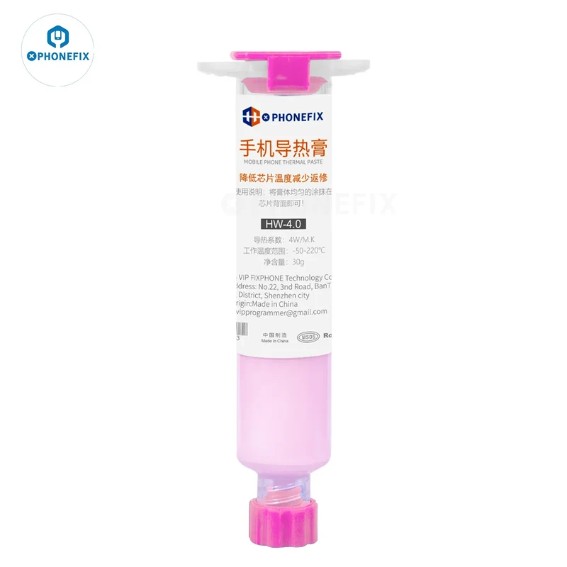 PHONEFIX Pâte thermique pour puce, téléphone, ordinateur portable, CPU, dissipateur thermique, graisse