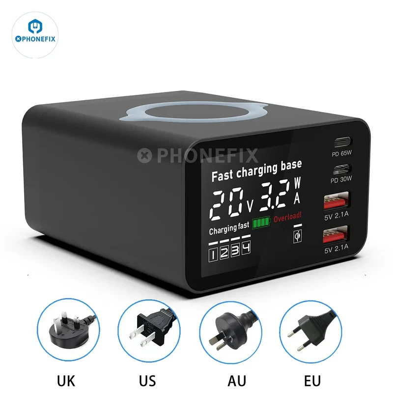Station de charge USB Type-C i-Desktop 110 W avec chargement sans fil