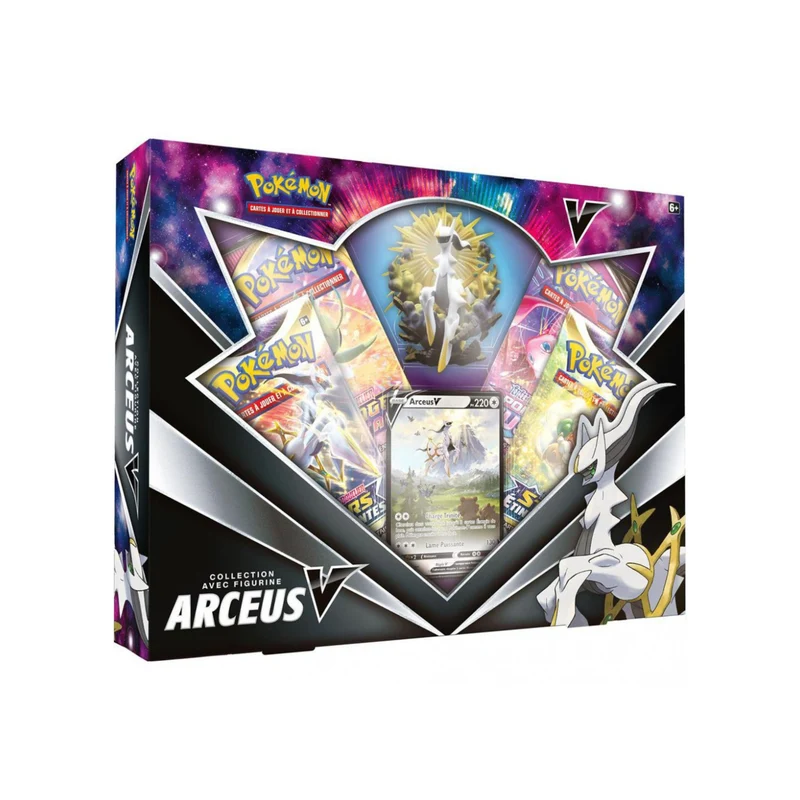 Coffret 4 boosters - 1 figurine - Arceus V