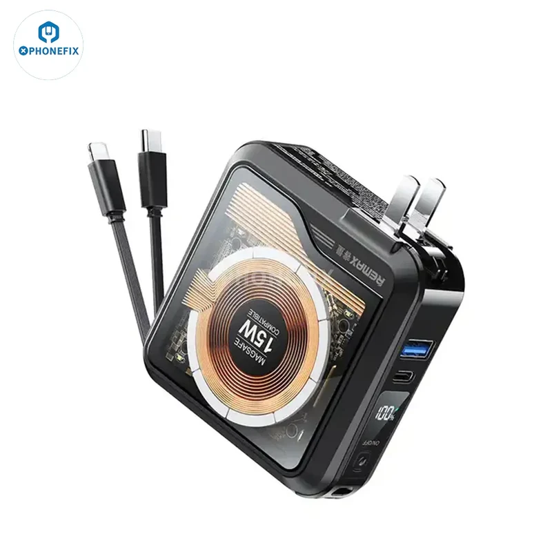Batterie externe portable magnétique sans fil à chargement rapide Remax
