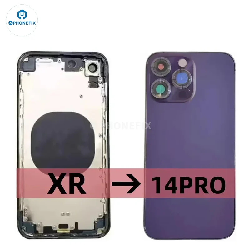 Boîtier arrière d'iPhone XR à monter soi-même pour iPhone 14 Pro/15 Pro