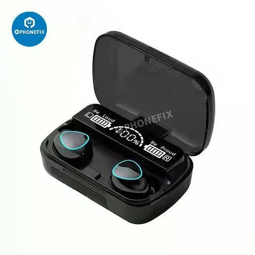 Écouteurs Bluetooth étanches M10 TWS LED 9D sans fil