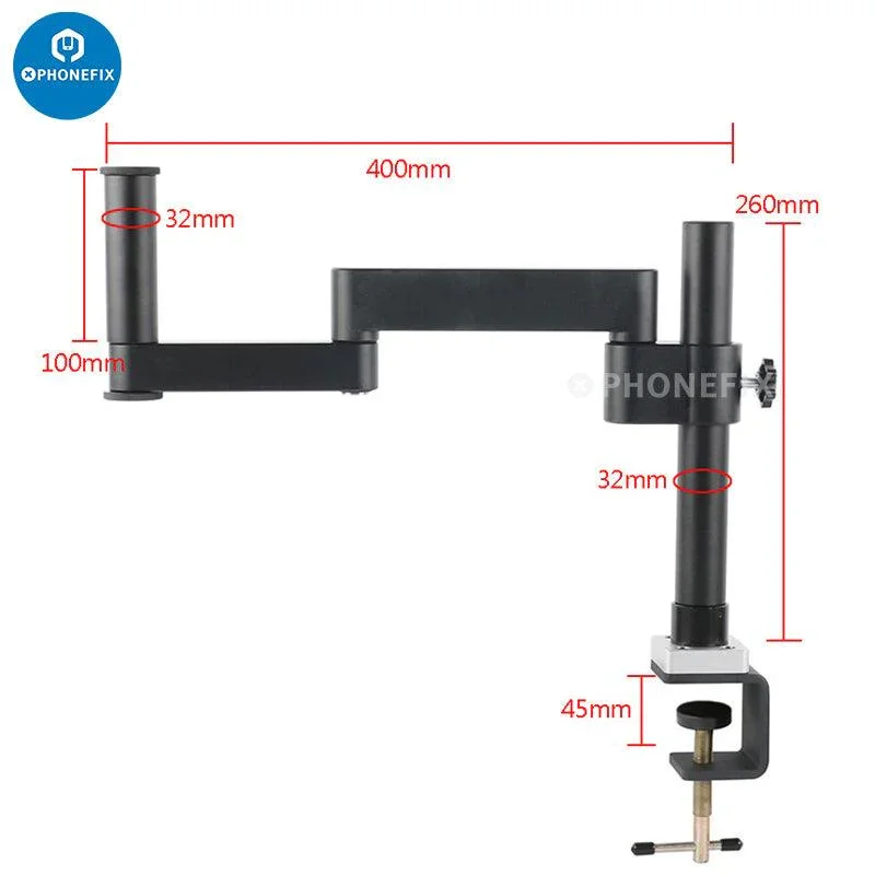 Support de mise au point portable à bras articulé pour microscope