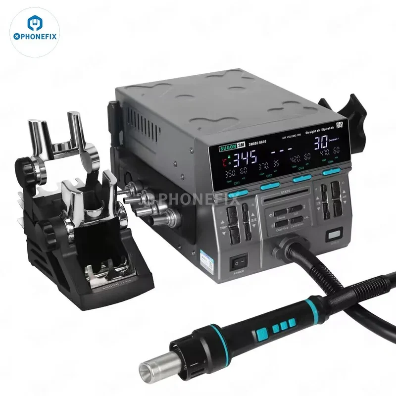 Station de dessoudage et de retouche BGA avec pistolet à air chaud SUGON 8650 1300 W
