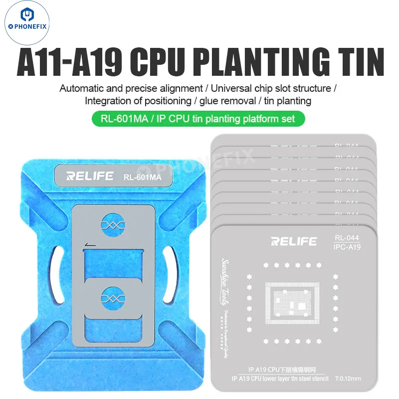 RELIFE RL-601MA A11-A19 PRO Plate-forme universelle de pochoir de reballage CPU