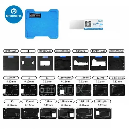 Plateforme de reballage de couche intermédiaire MaAnt 0.12 mm pour iPhone X-14 Pro Max