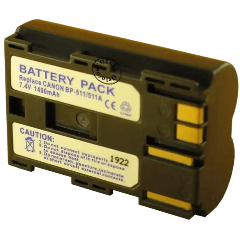 Batterie BP-511 / BP-512 7.4V 1400mAh compatible Canon