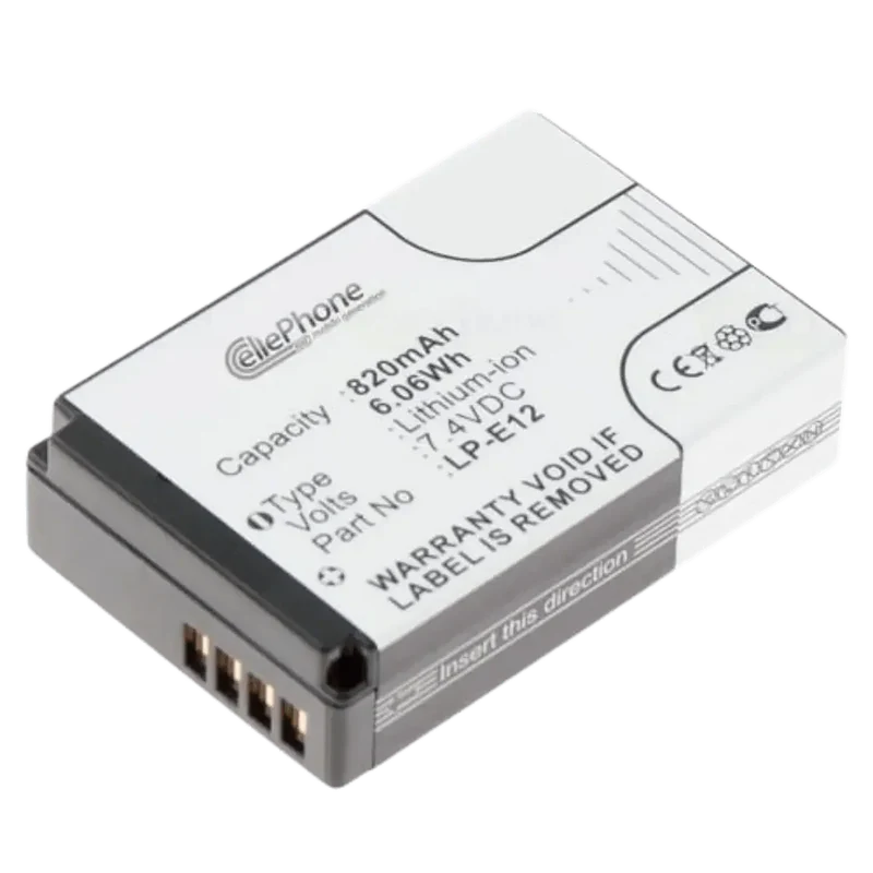 Batterie Canon LP-E12 compatible 7.4V 820mAh Li-ion