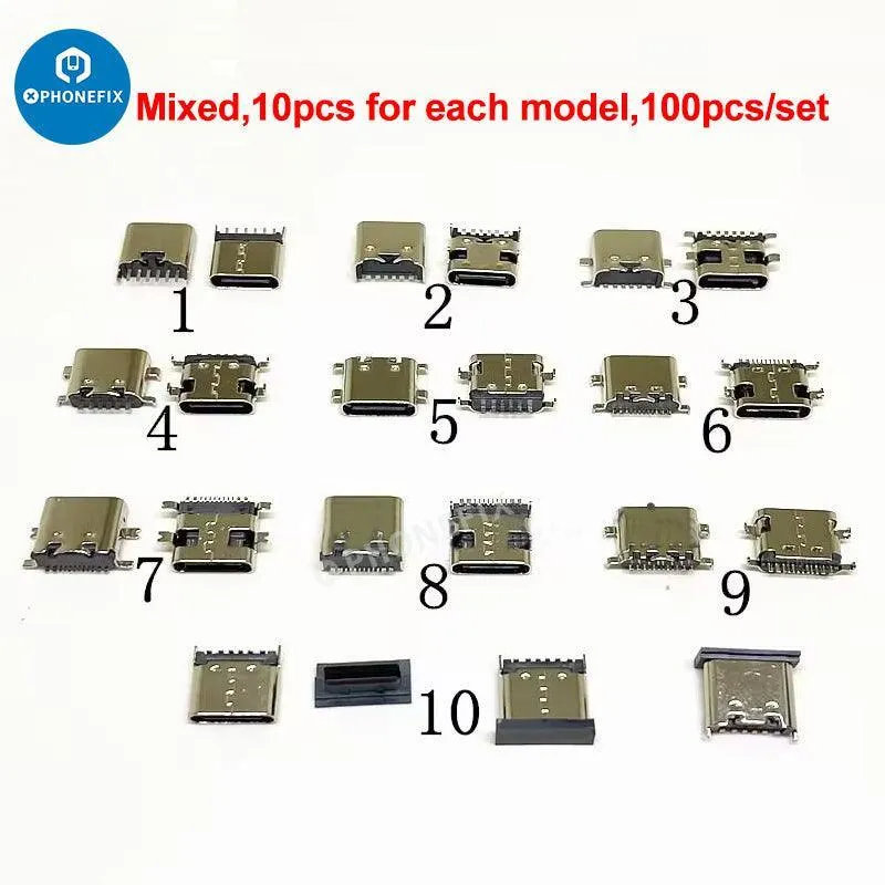 Connecteur jack micro USB 5 broches Type-C femelle prise de charge