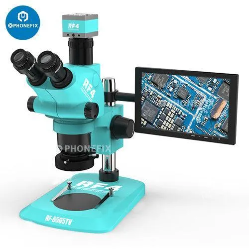 Microscope stéréo trinoculaire avec caméra HD 6565K RF-7050 4TV