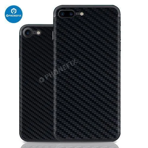 Film de protection arrière 3D autocollant en fibre de carbone pour iPhone 8-15 Pro Max