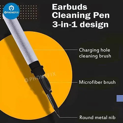 Stylo de nettoyage avec brosse douce pour AirPods, téléphone, ordinateur portable