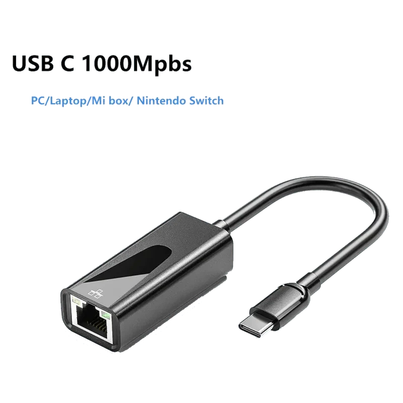 Adaptateur USB-C Ethernet 1000 à RJ45 LAN