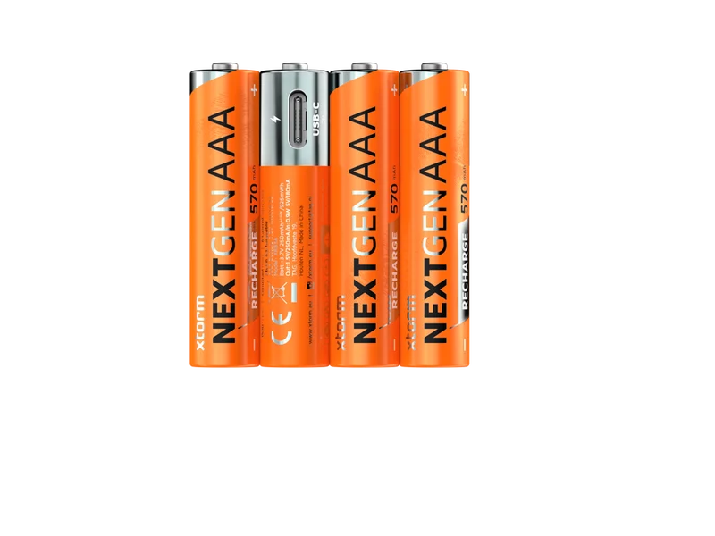 Rechargeable AAA Batteries with USB-C - 4 Pack