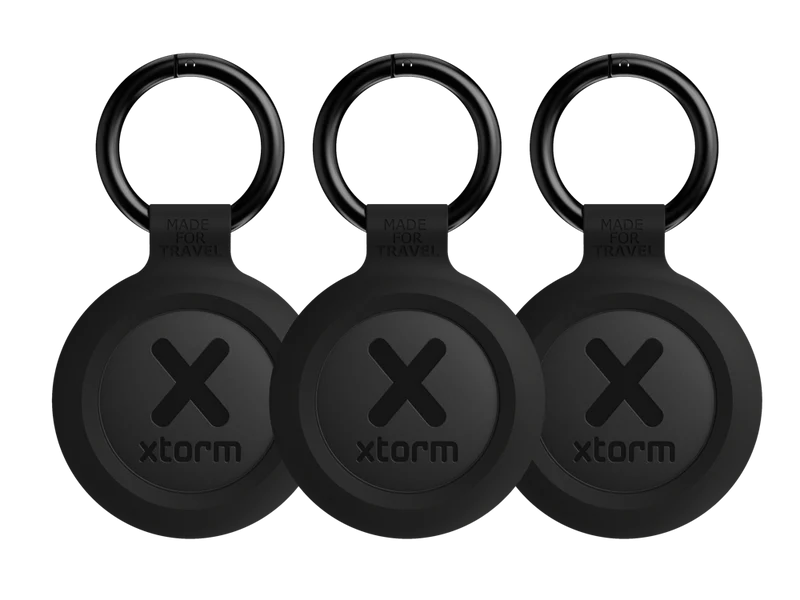 TravelTag for Android & iPhone - Water-resistant - 3-Pack - Charcoal Black