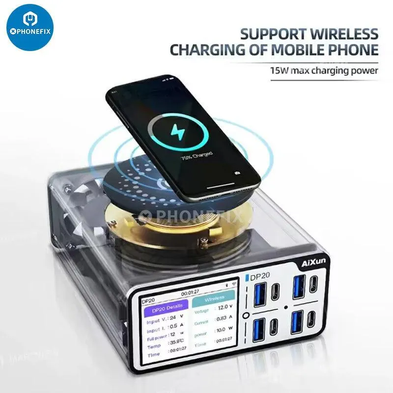 Chargeur rapide intelligent de bureau Aixun DP20 pour iPhone et tablette Android