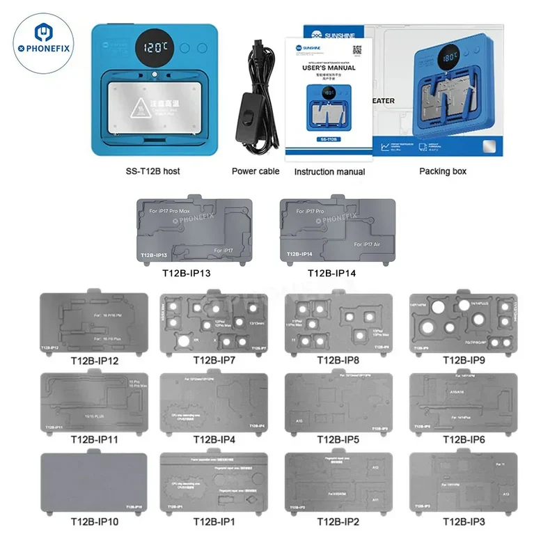 Plateforme chauffante pour carte mère SS-T12B pour réparation d'iPhone Android