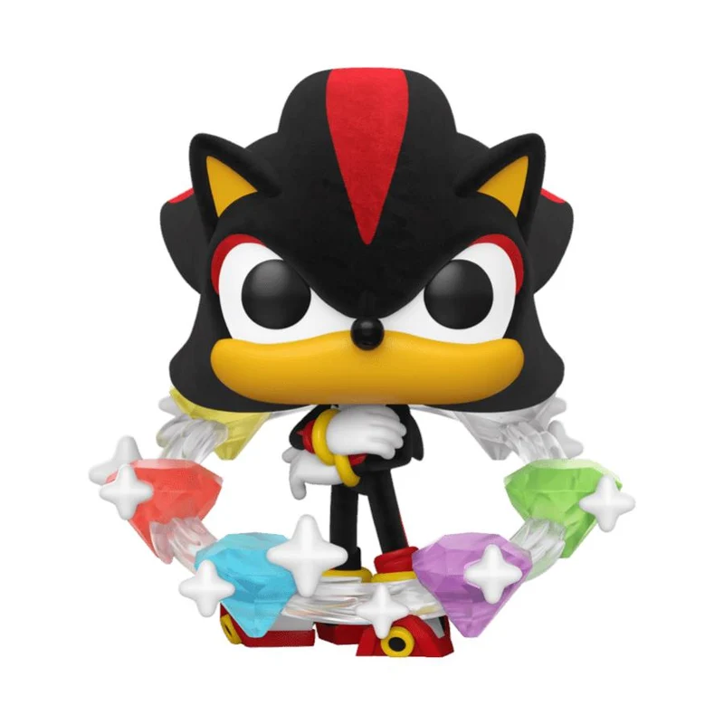 Sonic the Hedgehog – Shadow with Emeralds Flocked Pop! Vinyl