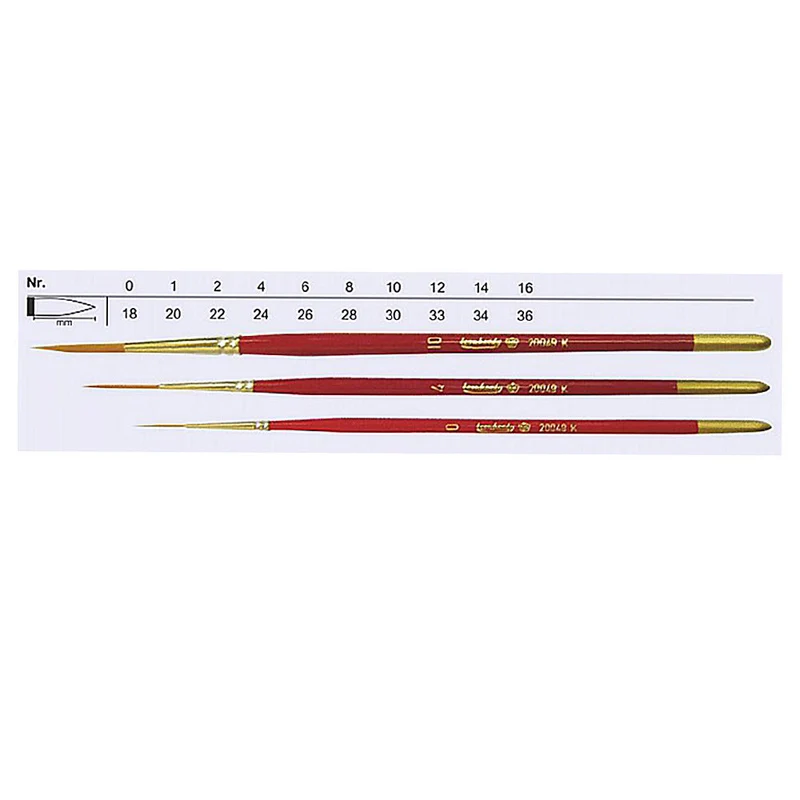 Vp Leonhardy Red Toray Short Handle Brush 2