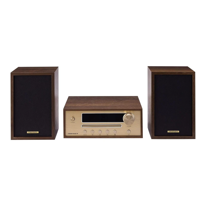 Crosley Parker FM Radio and CD Player with Bluetooth (Walnut)