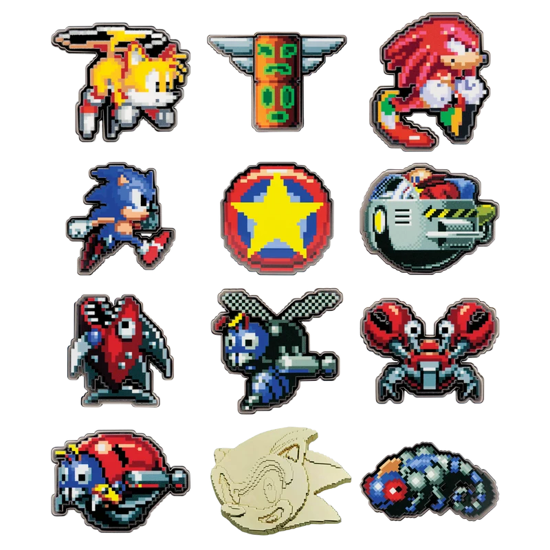 Fanattik Sonic The Hedgehog - Mystery Pin Badges CDU Contains 12 Blind Boxes