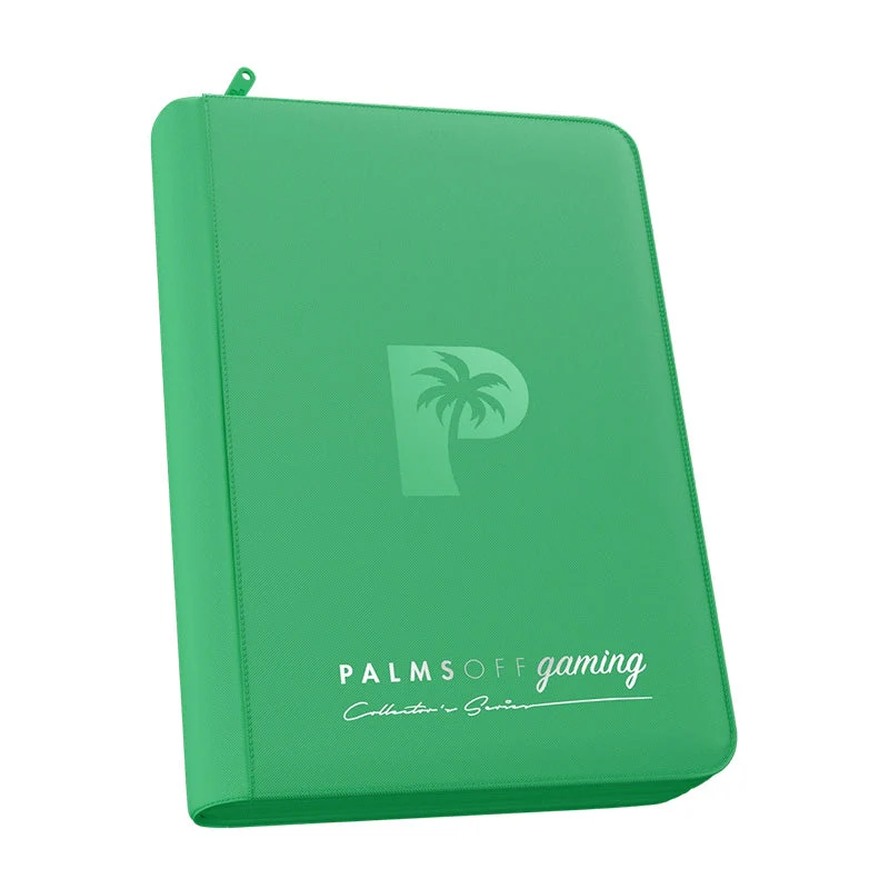 Palms Off Gaming Collector's Series 4 Pocket Zip Trading Card Binder - GREEN