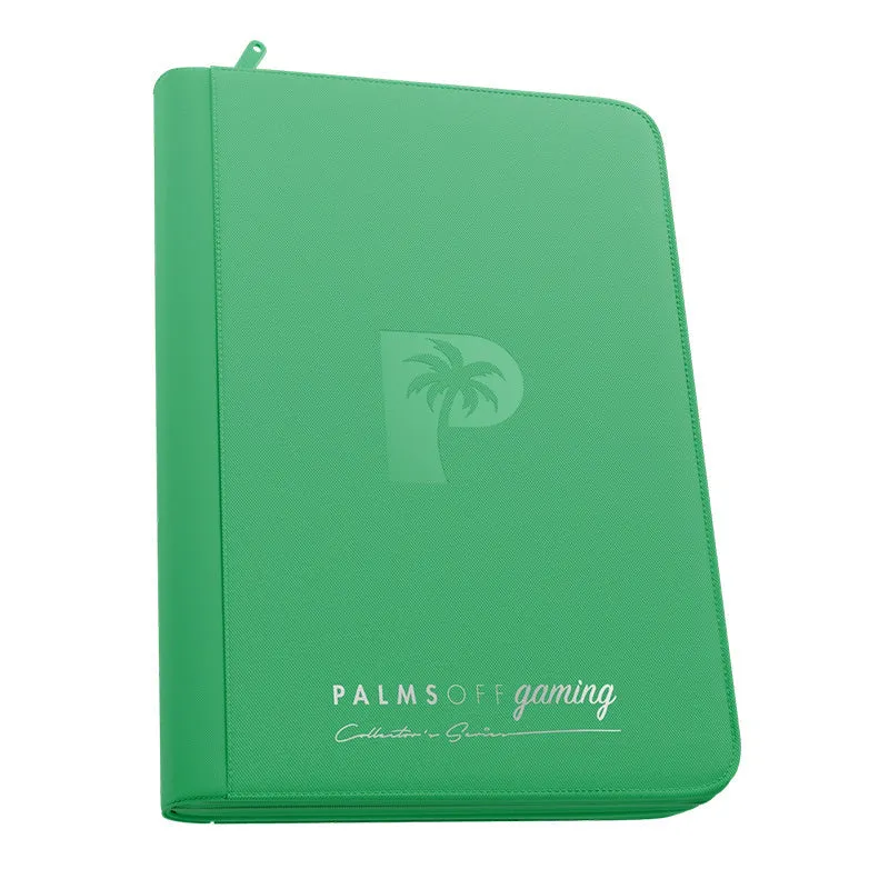 Palms Off Gaming Collector's Series 9 Pocket Zip Trading Card Binder - GREEN