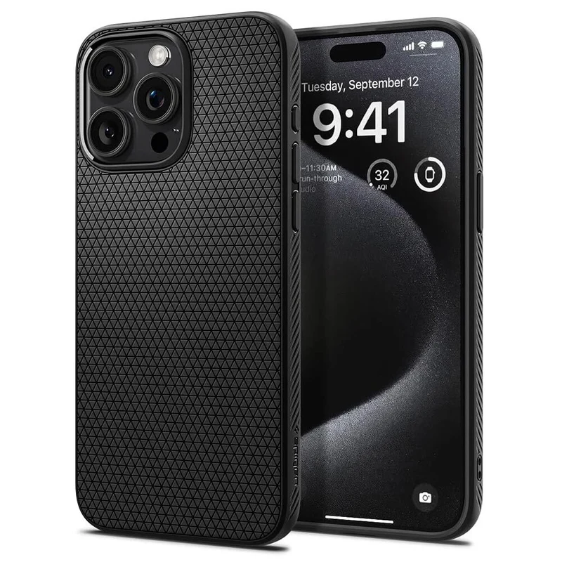 Spigen Apple iPhone 15 Pro Liquid Air Case - Black