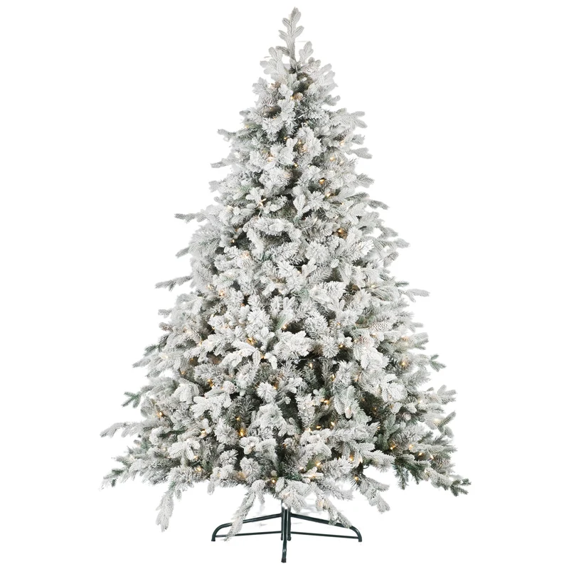 Christabelle 2.7m 9ft Christmas Tree with Twinkle Lights- Snowy Dorchester