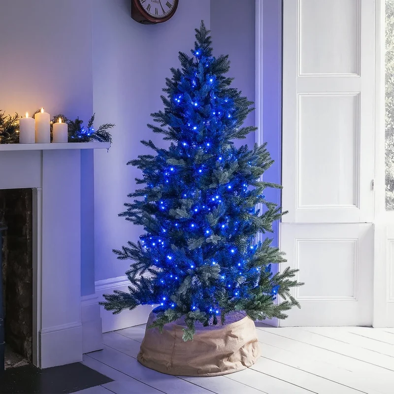 Lexi Lighting 240 LED Fairy Light Chain Dark Green Cable - Blue