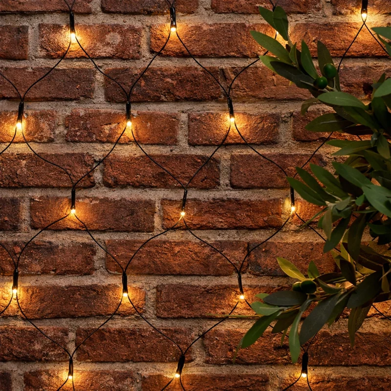 Lexi Lighting Dual Power 160 LED Connectable Net Light - Warm White