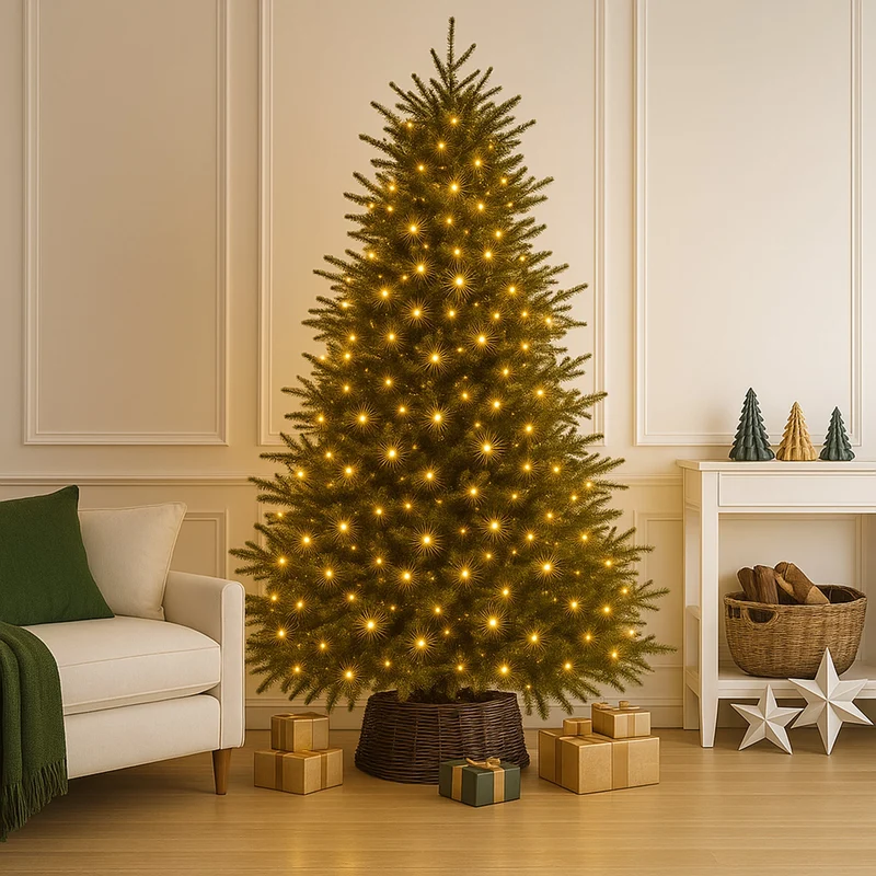 Lexi Lighting 520 LED Connectable Fairy Light Chain Clear Cable - Amber