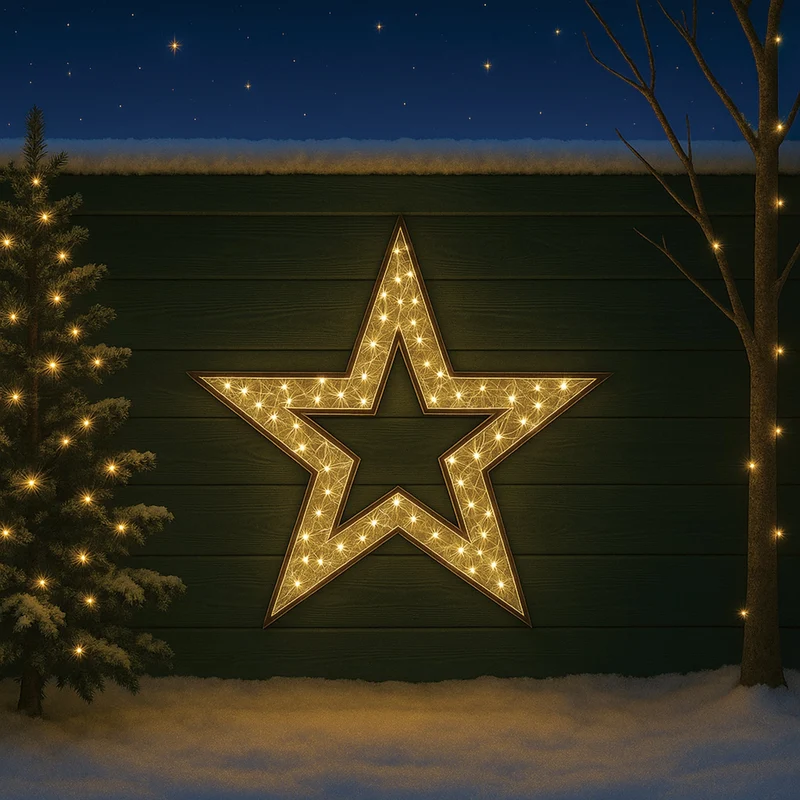 Lexi Lighting 2D 1.2M Mesh Star with twinkle LED - Warm White