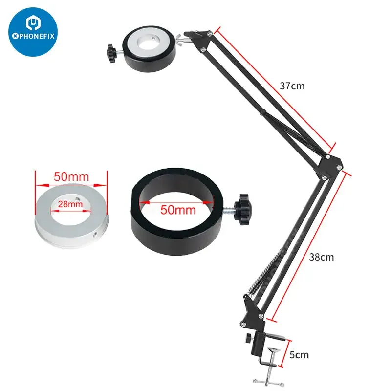 Support de caméra de diffusion en direct, support de bureau réglable pour webcam de téléphone