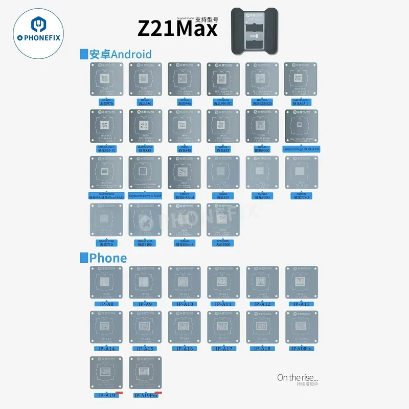 Station de pochoir de reballage CPU MIJING Z21 MAX pour iPhone et Android