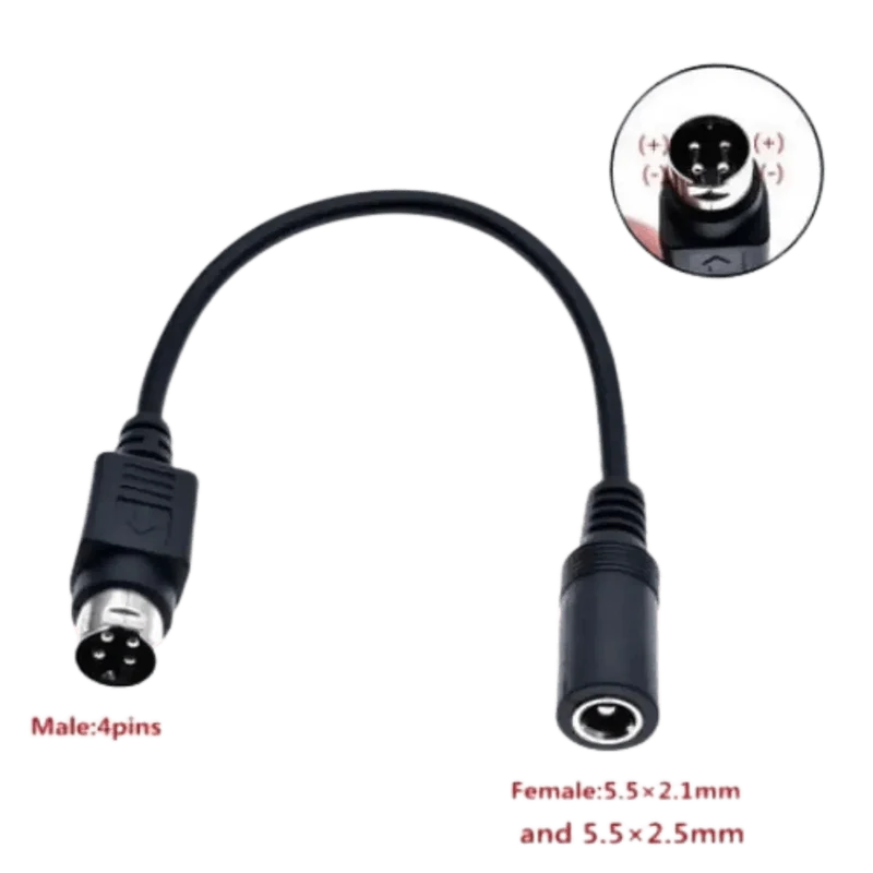 Câble d'alimentation Fiche 7.9mm Tg-5011 4 Broches vers Femelle Dc 2.1 x 5.5mm