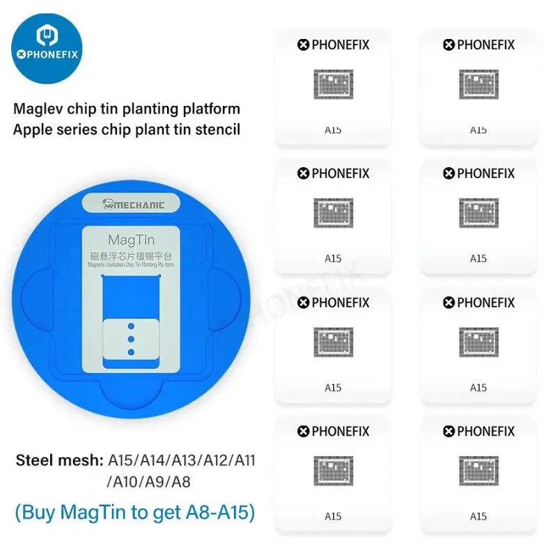 Plateforme de plantation d'étain MagTin pour iPhone, Huawei et Qualcomm