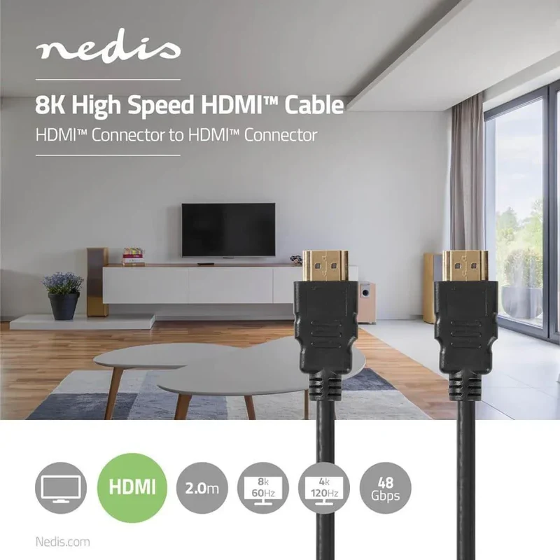 Câble Hdmi™ Mâle Mâle 2 Mètres