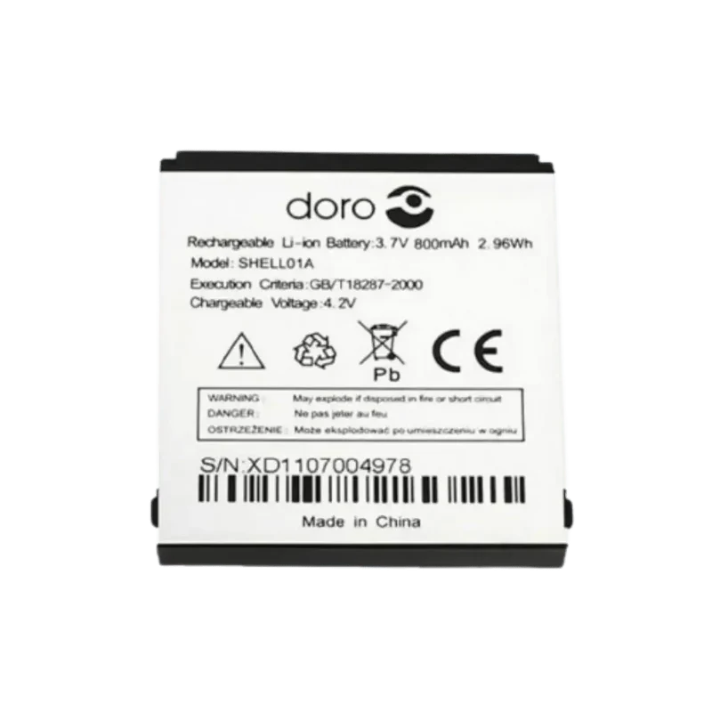 Batterie d’origine Doro DBF-800 3.7V 800mAh – Compatible PhoneEasy 409, 410, 605, 610