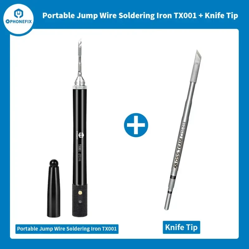 Fer à souder portable TX001 avec fil de démarrage et pointes de fer à souder T210