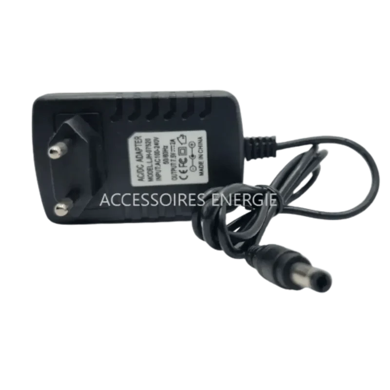 Alimentation AC/DC 7.5V 2A 15W – Adaptateur Secteur 230V Tension Fixe