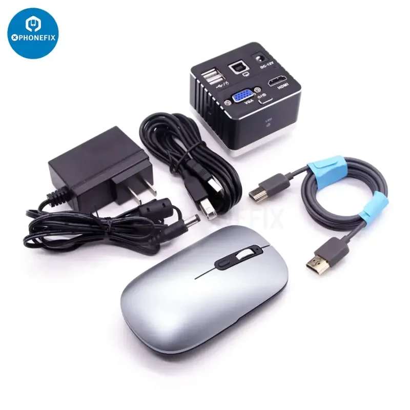 Caméra de microscope industriel à stockage sur disque U HDMI VGA CMOS