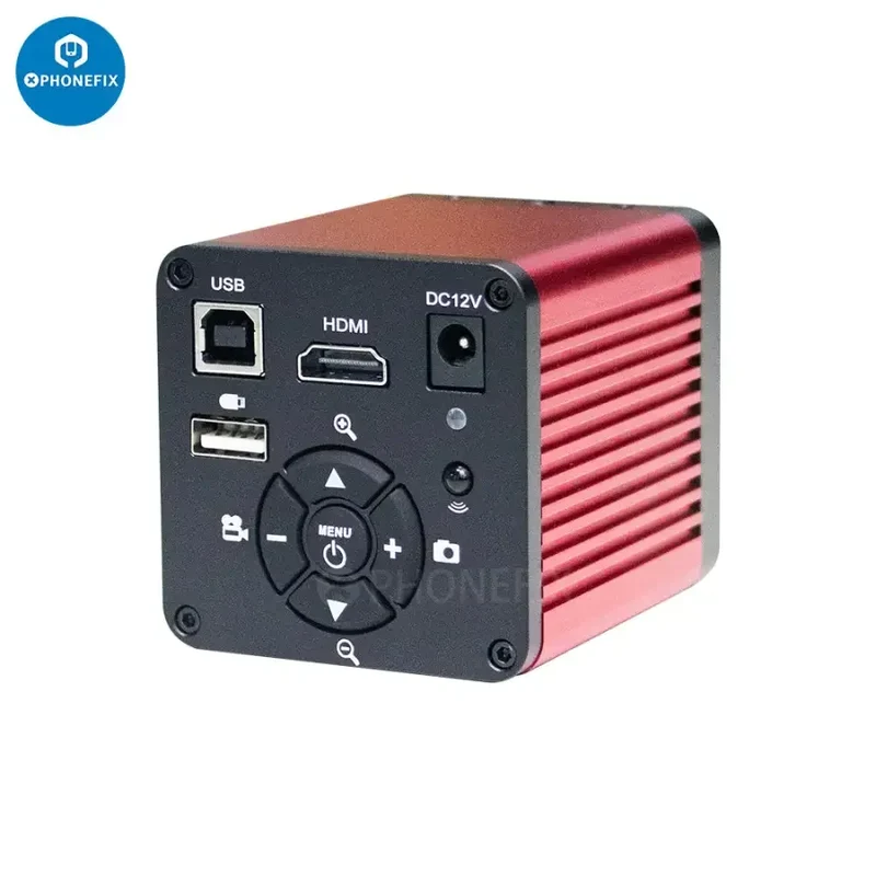 Caméra microscope USB HDMI 48MP 4K, objectif 130X, 56 LED