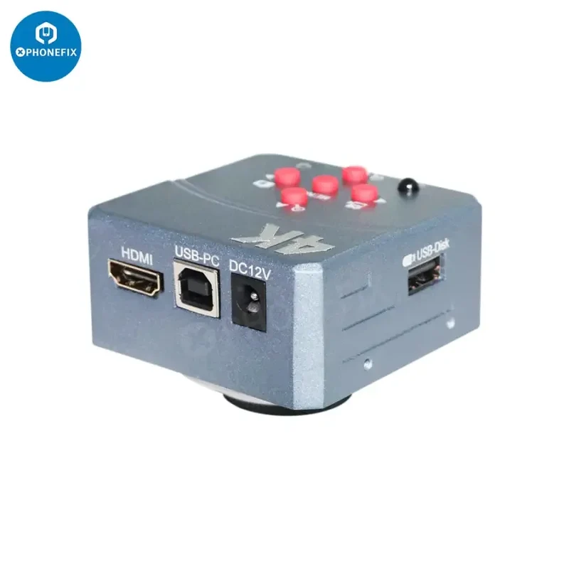 Caméra de microscope numérique industrielle 4K HDMI USB, objectif 130X