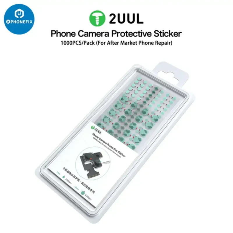 Autocollant de protection pour appareil photo de téléphone 2UUL, matrice de points, microphone, 7 mm, 12 mm