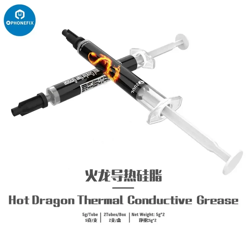 Graisse conductrice thermique Hot Dragon 2UUL SC04 pour processeur et processeur graphique