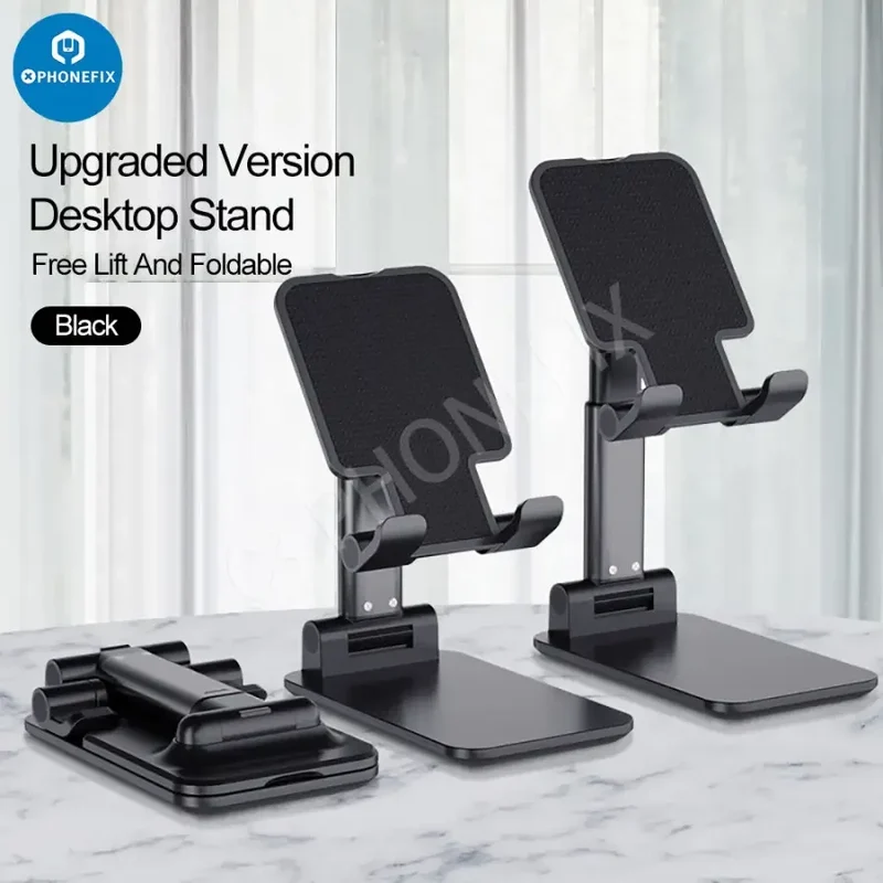 Support de téléphone pliable en alliage d'aluminium pour tablette et bureau