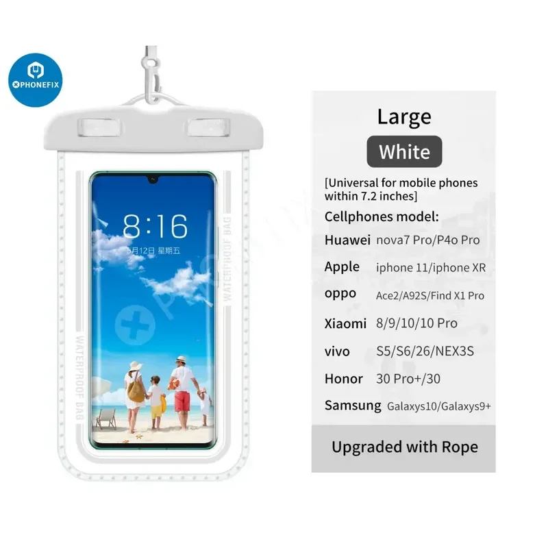 Sac étanche transparent universel pour téléphone portable