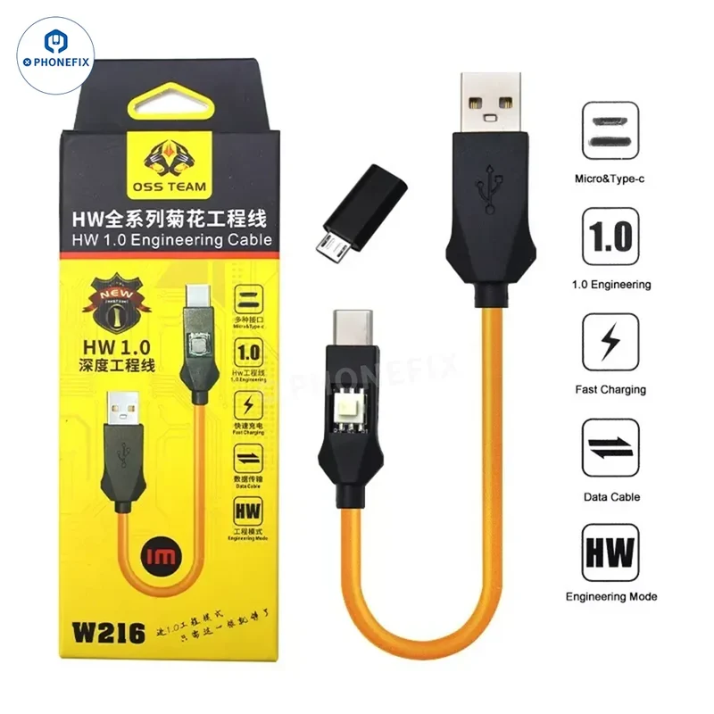 Câble d'ingénierie USB 1.0 HW Chrysanthemum pour téléphone Huawei