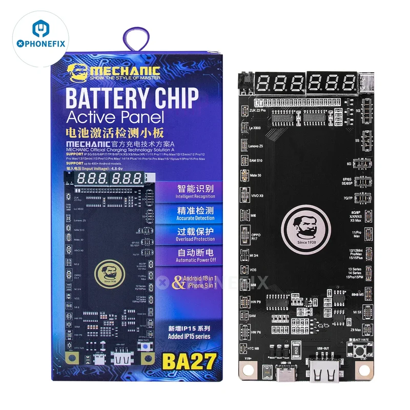 Carte de détection d'activation de batterie BA27 Mechanic pour iPhone Android
